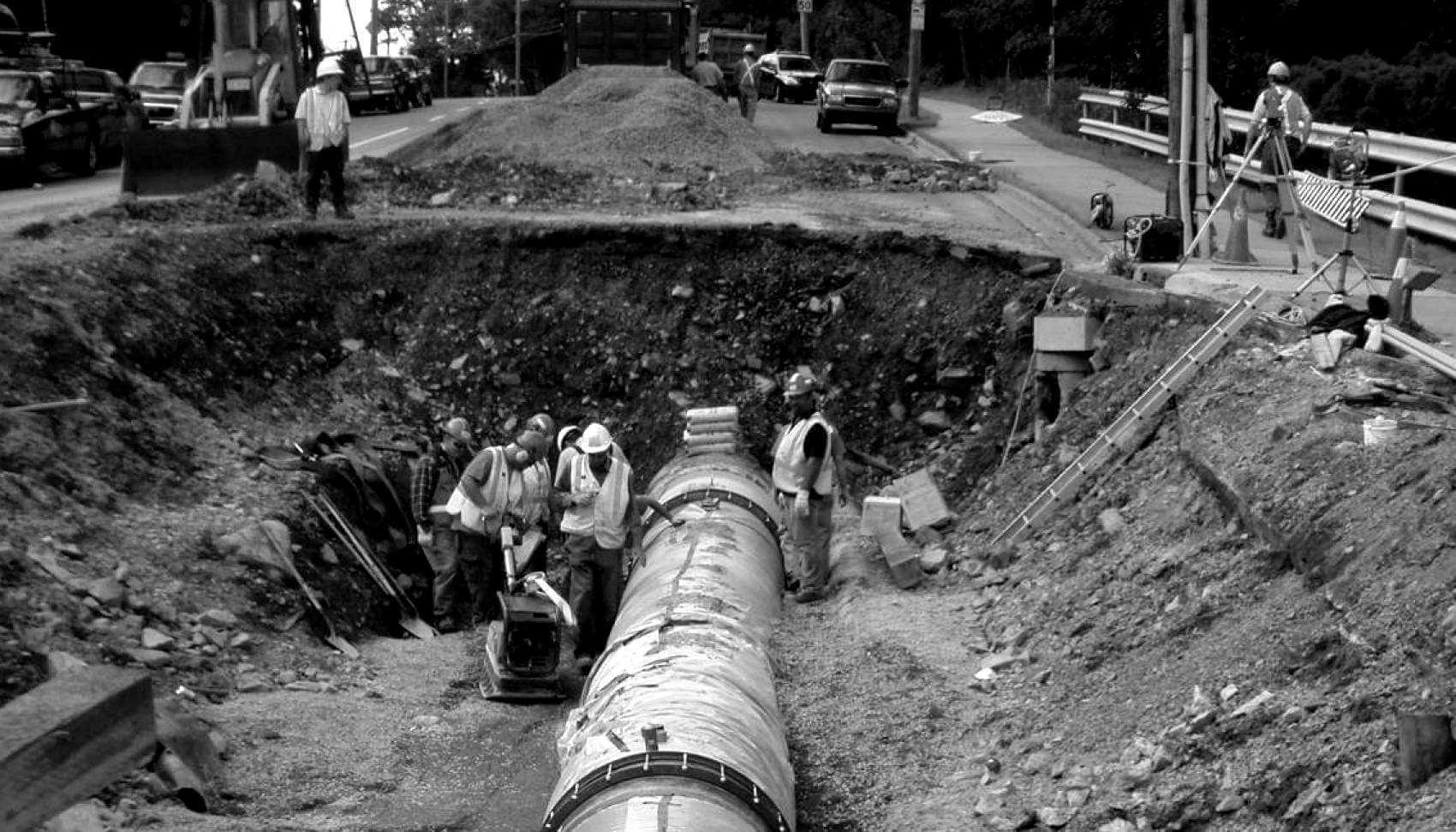 Lucasville Road Transmission Main - Large Pipe Installation