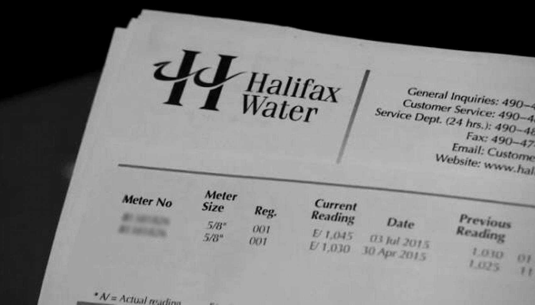 Halifax Water Bill
