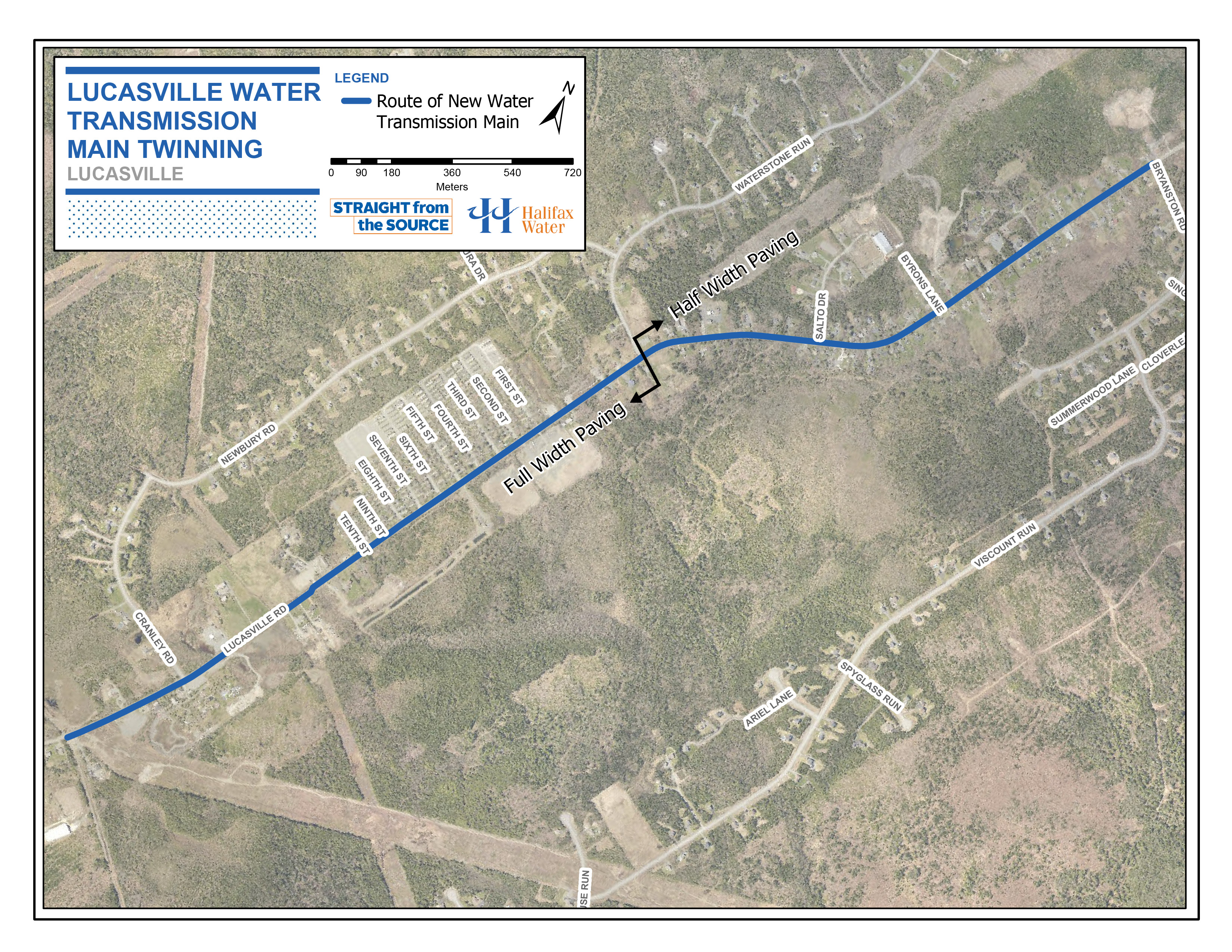 Lucasville Road Water Transmission Main Project Map