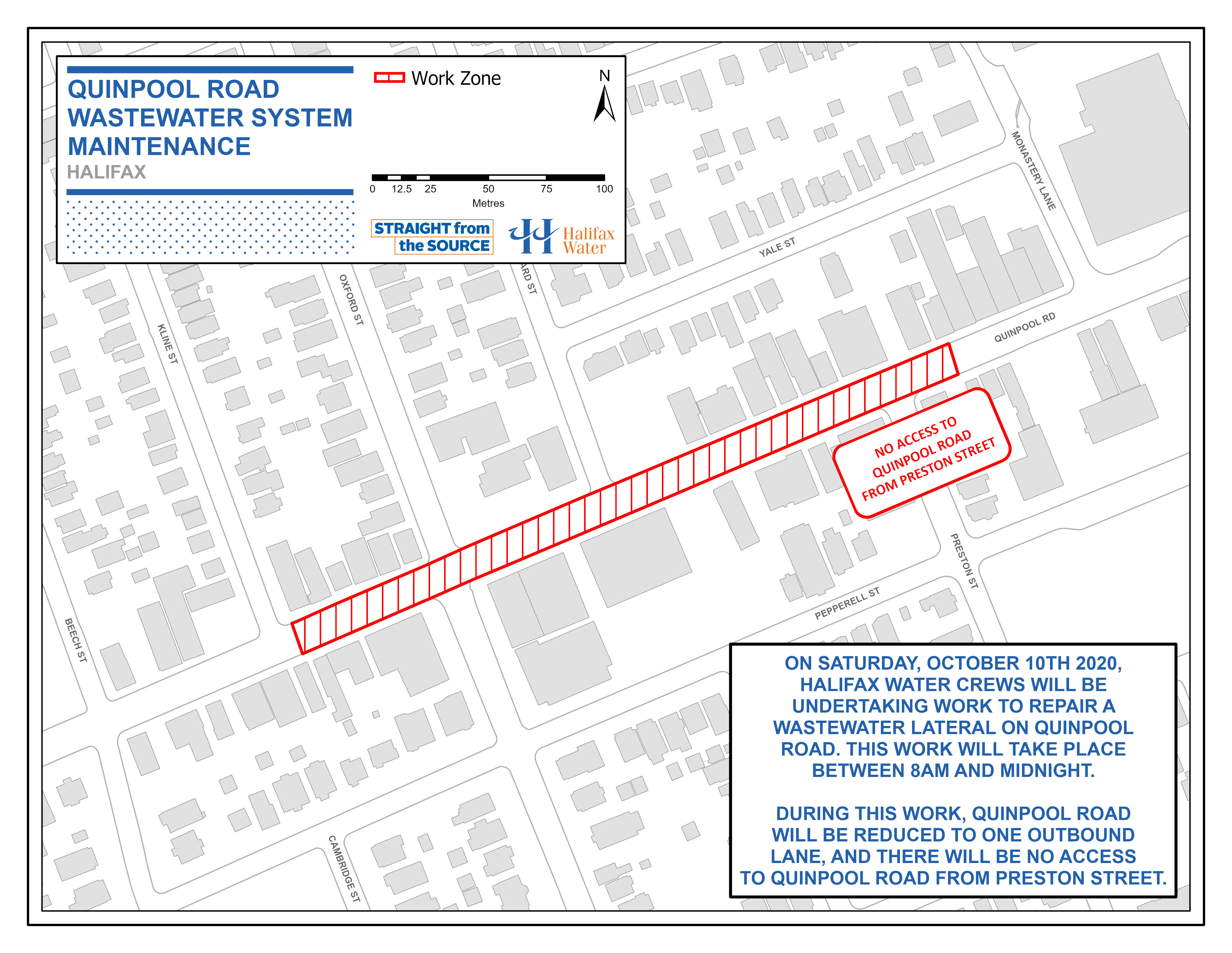 Quinpool Road Lane Drops For Sewer System Maint Halifax Water