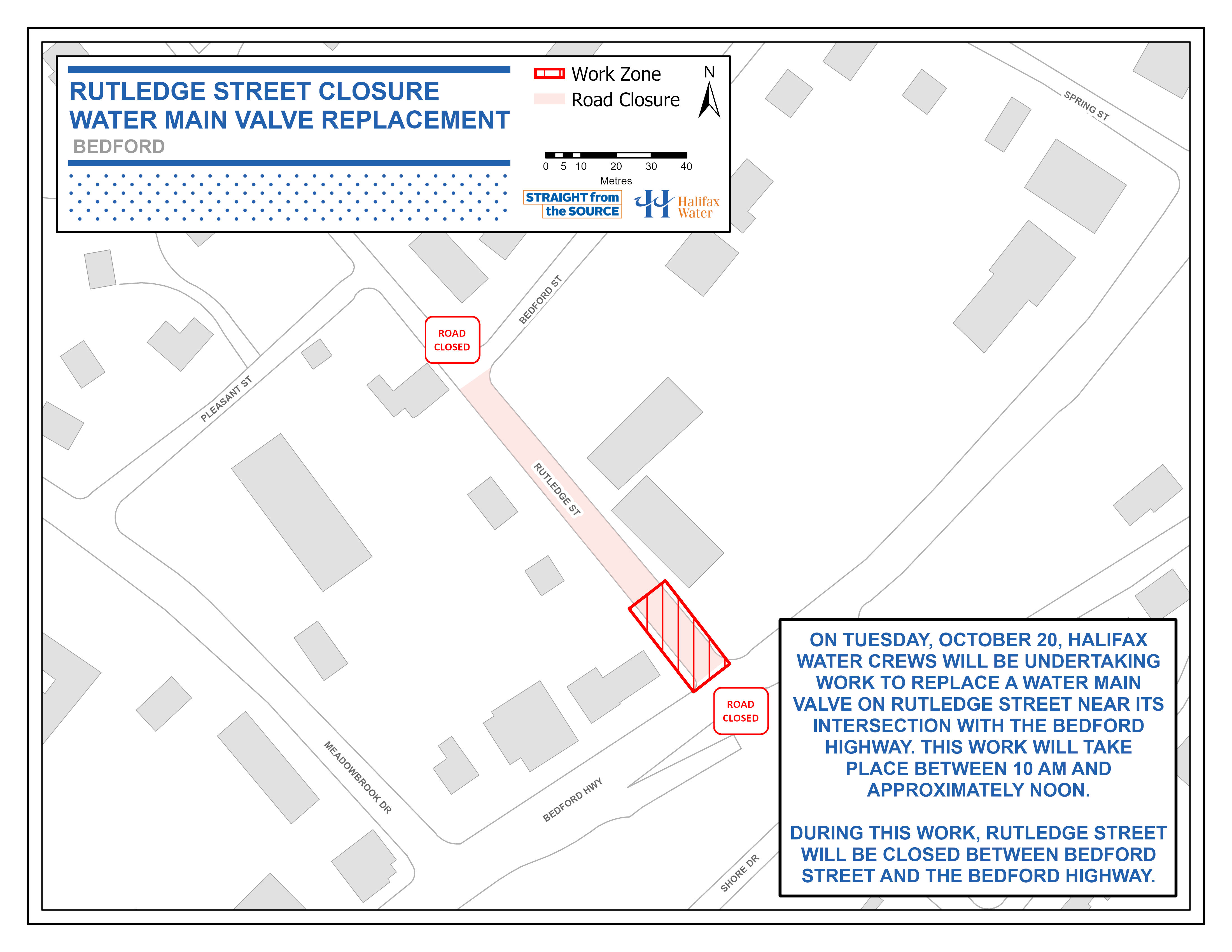 Halifax Water PSA Map - Rutledge Street Closure – Water Main Valve Replacement Halifax Water PSA Map - Rutledge Street Closure – Water Main Valve Replacement
