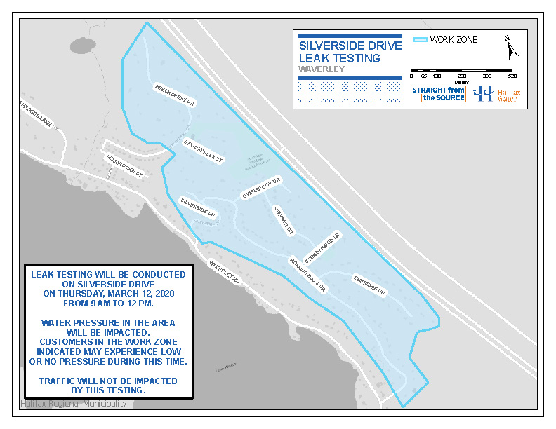 Halifax Water PSA Map - Silverside Drive, Waverley & Area – Planned Water Service Interruption