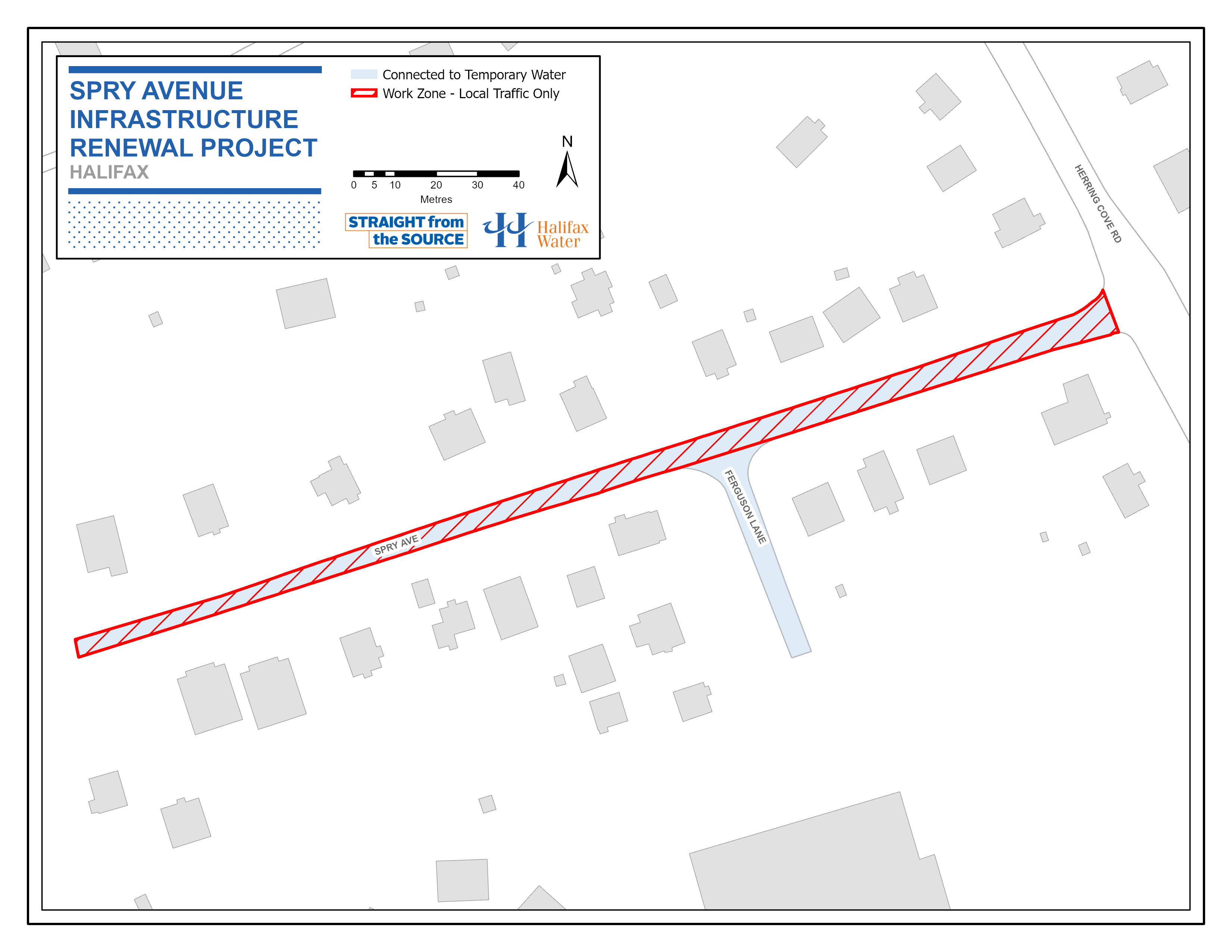 Spry Avenue Infrastructure Renewal Project Map