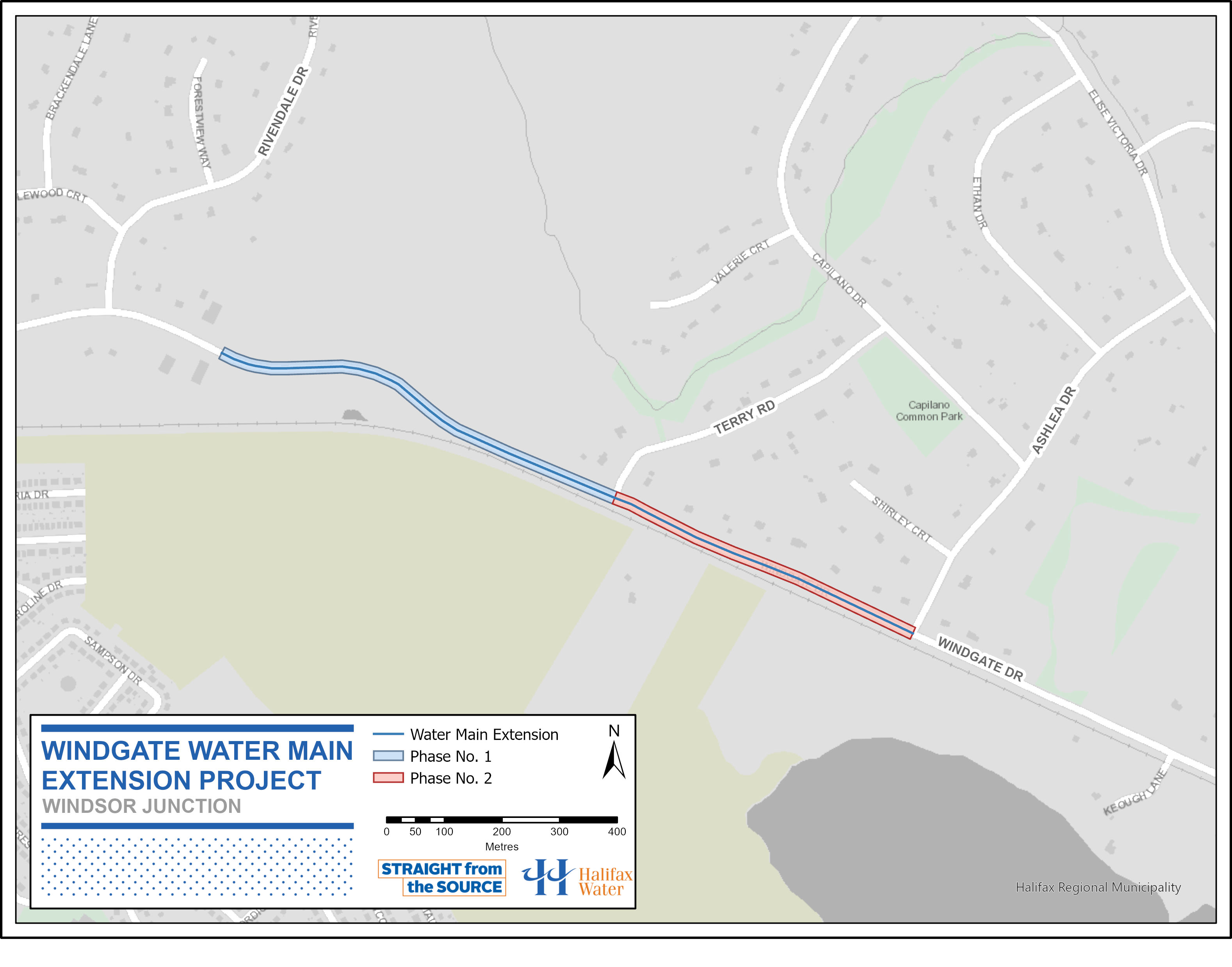 Windgate Drive Water Main Extension Project Map