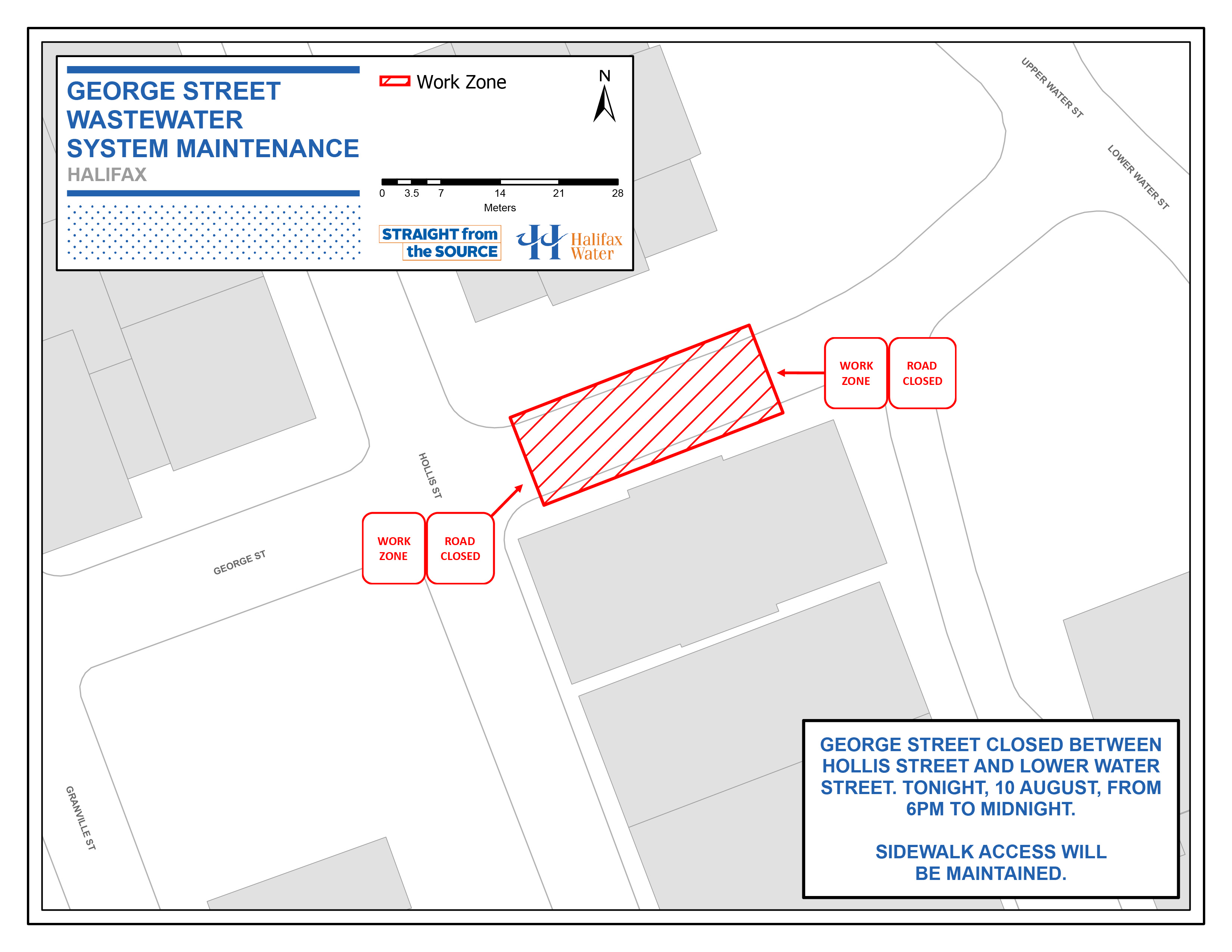 Work zone map George St Aug 10 2020 Work zone map George St Aug 10 2020