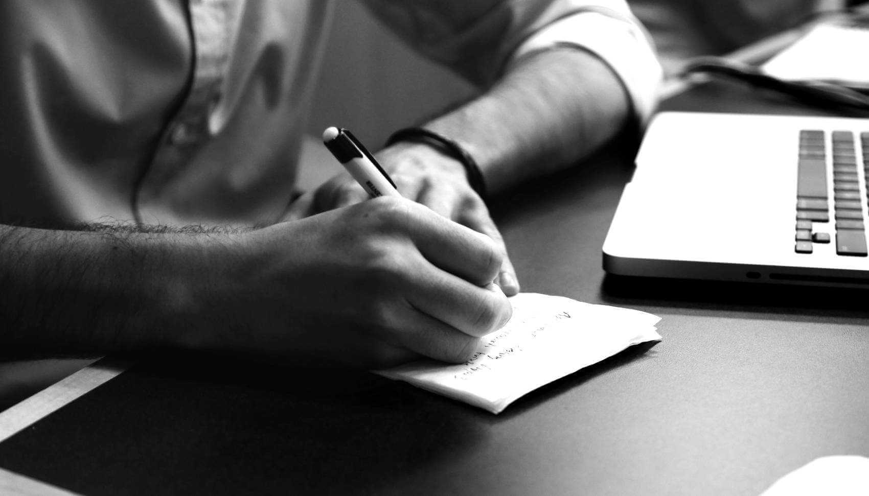 Person working at a desk