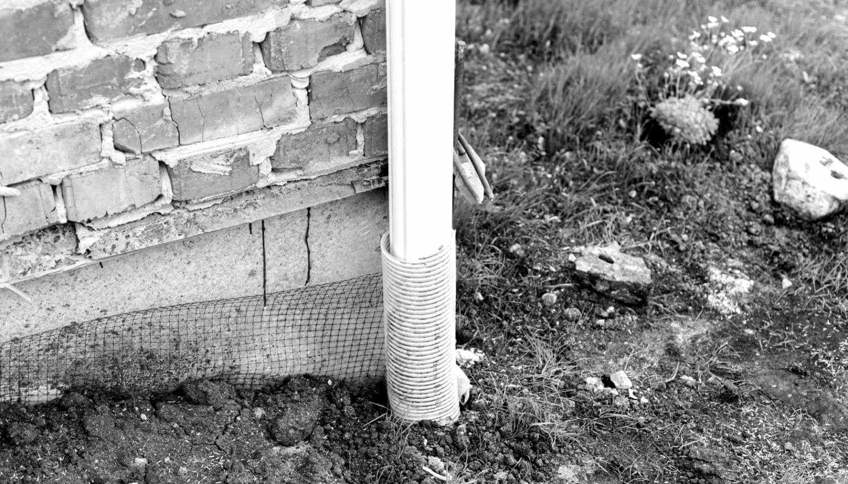 Downspout going underground