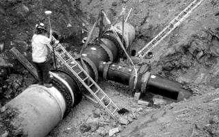 Pockwock connector pipe in ditch