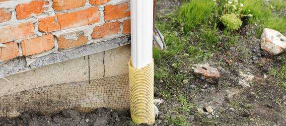 Downspout going underground